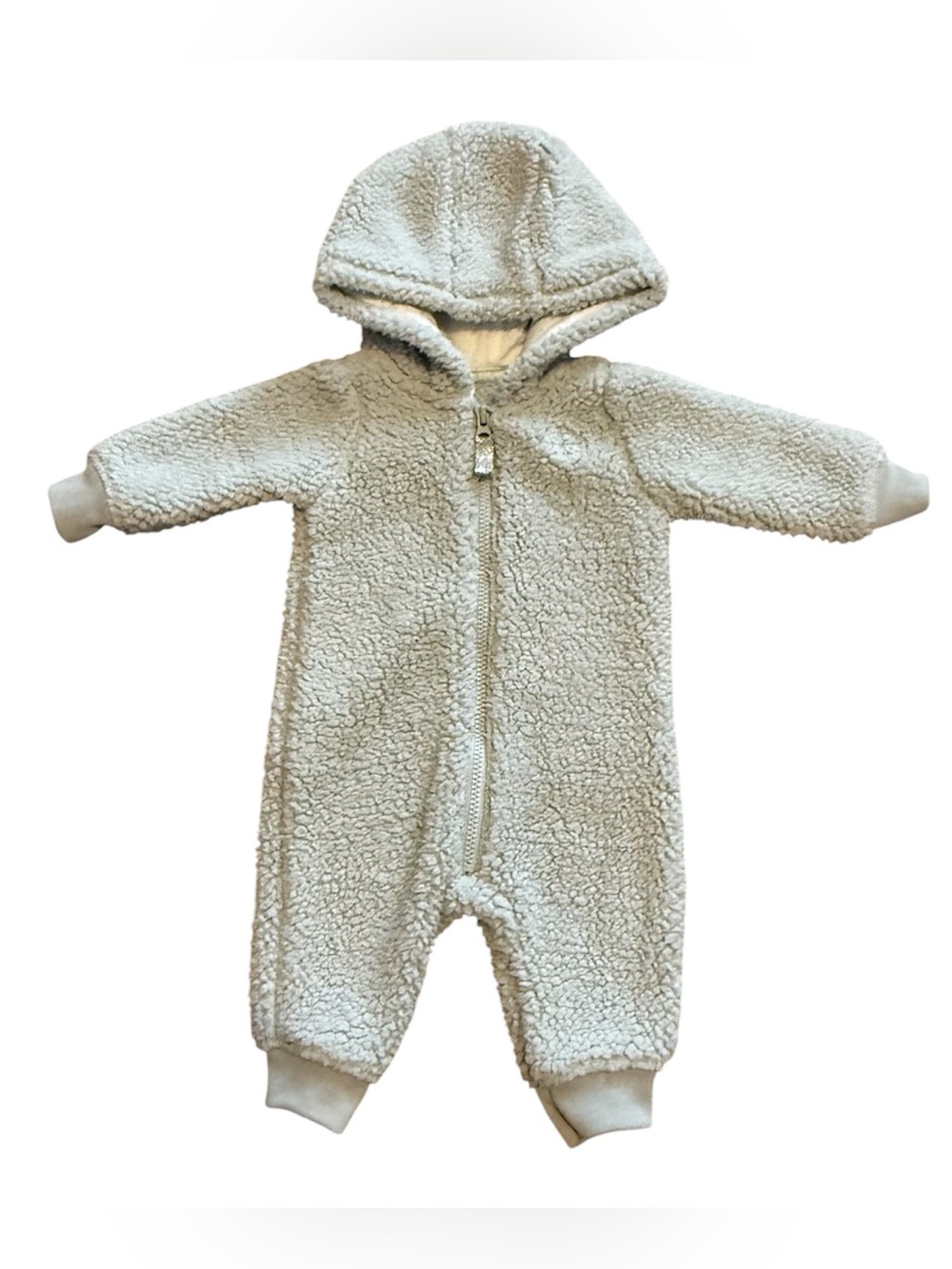 Carter’s Newborn Hooded Bunting Winter Suit Grey Snowflake Full Zip